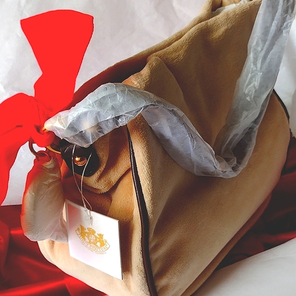 JC Velvet Cream Crest n'  👑 Orange Gold Black Monogram Crystal Embellished NWT - Picture 10 of 12